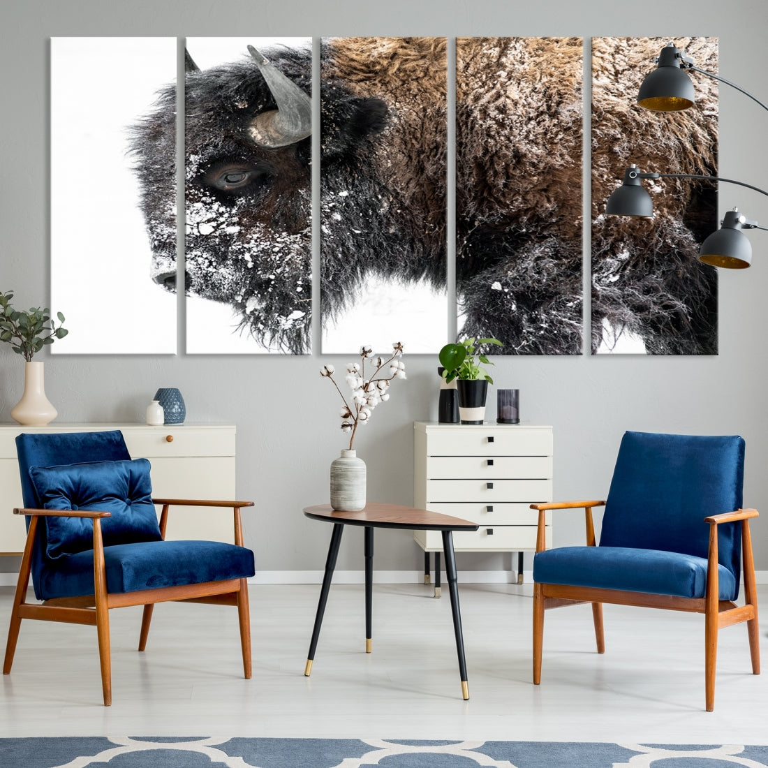 Bison Wall Art Canvas