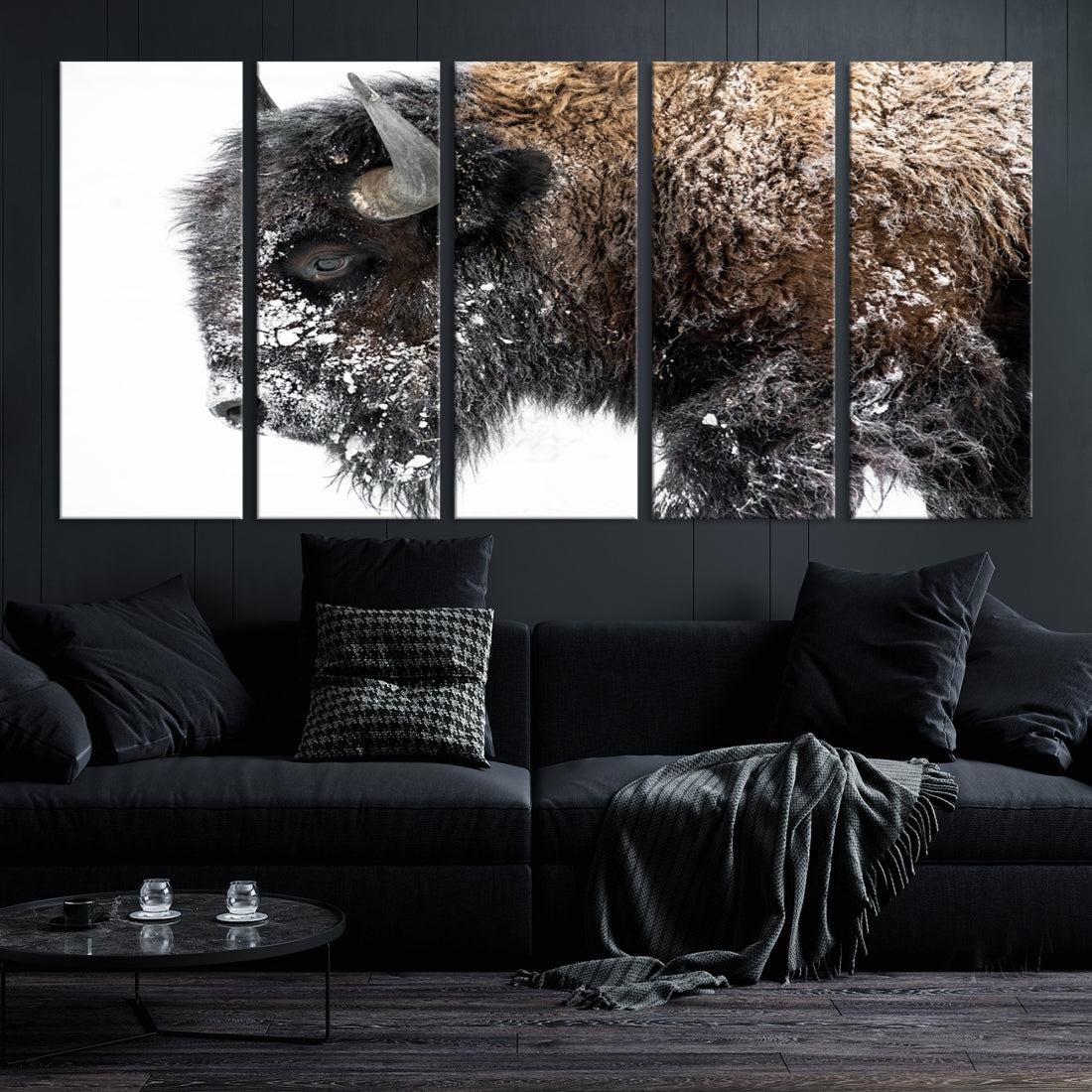 Bison Wall Art Canvas