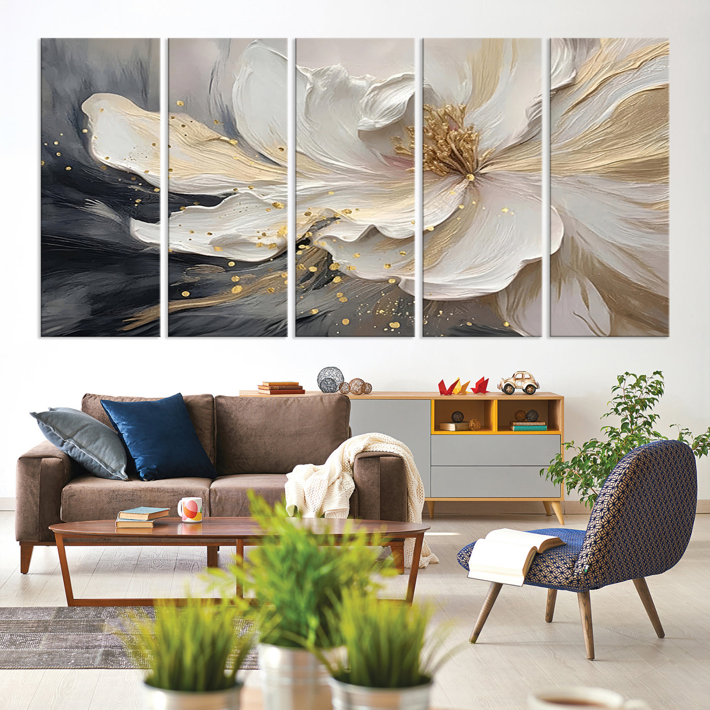 Abstract Floral Wall Art Canvas Print