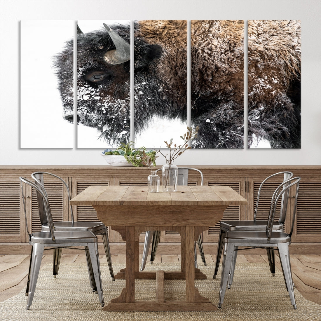 Bison Wall Art Canvas