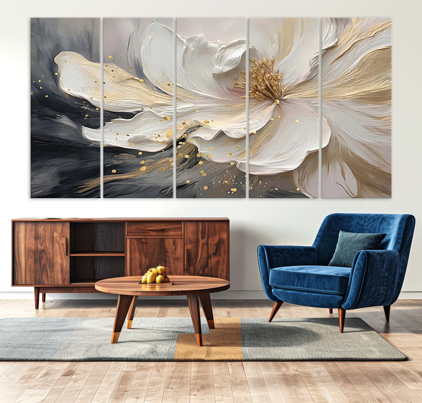 Abstract Floral Wall Art Canvas Print