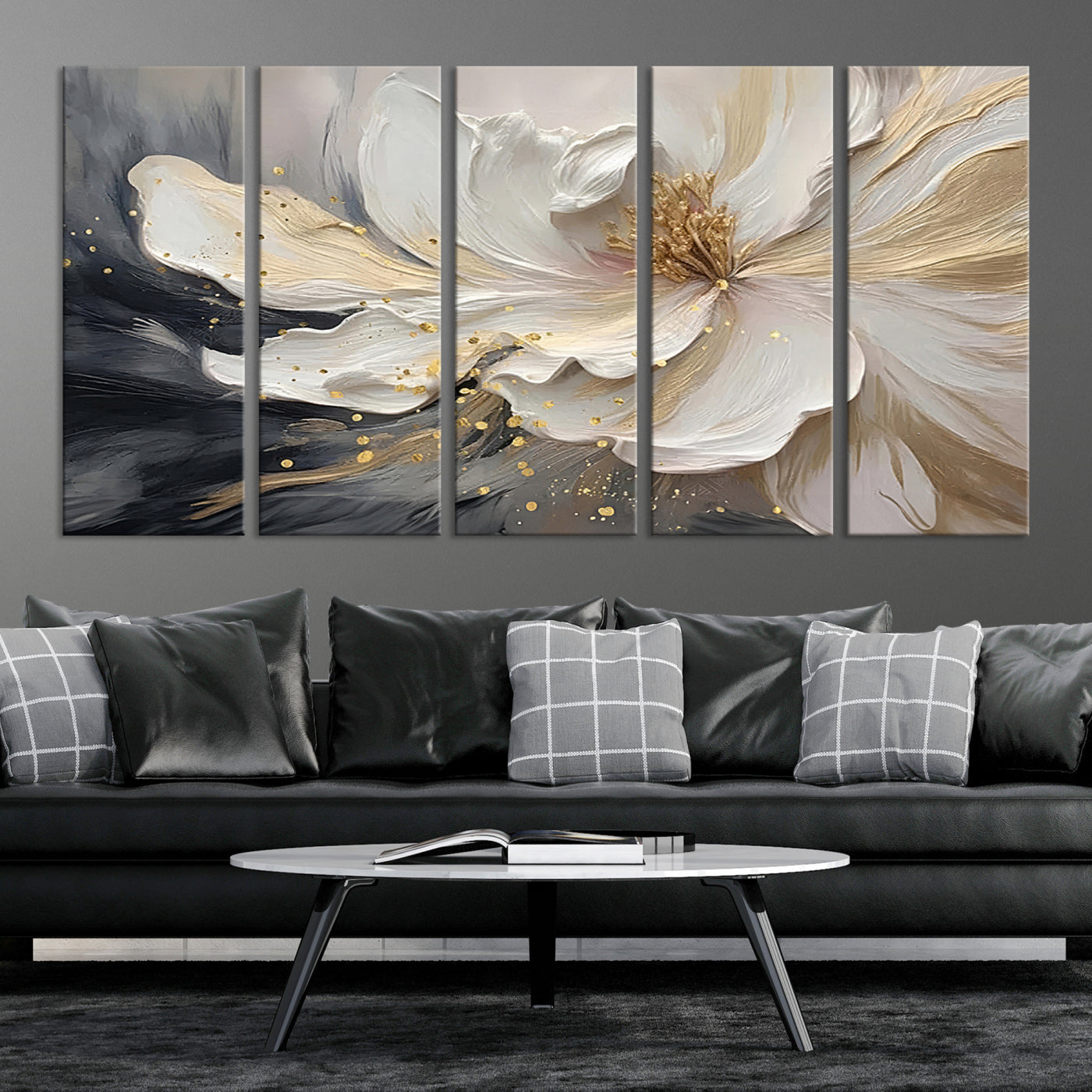 Abstract Floral Wall Art Canvas Print