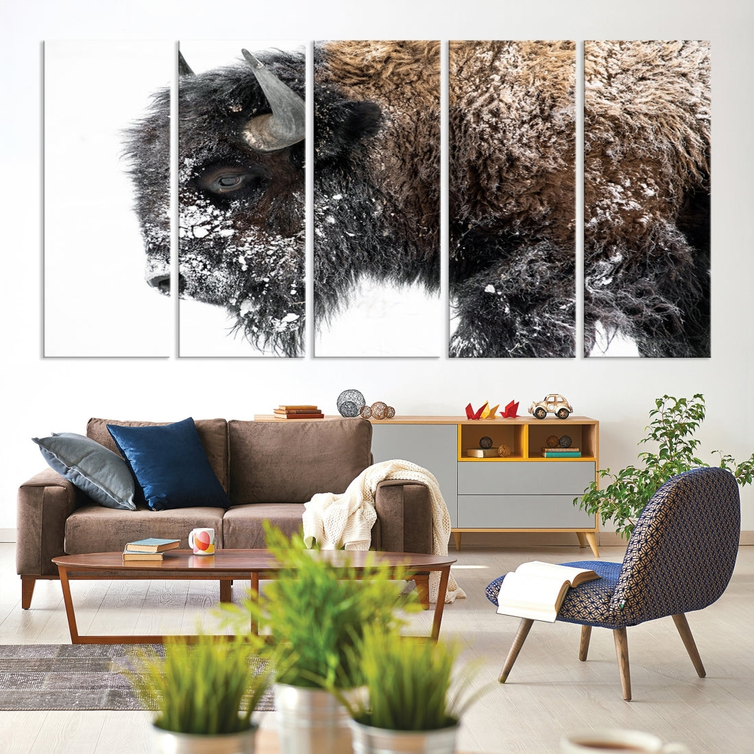 Bison Wall Art Canvas