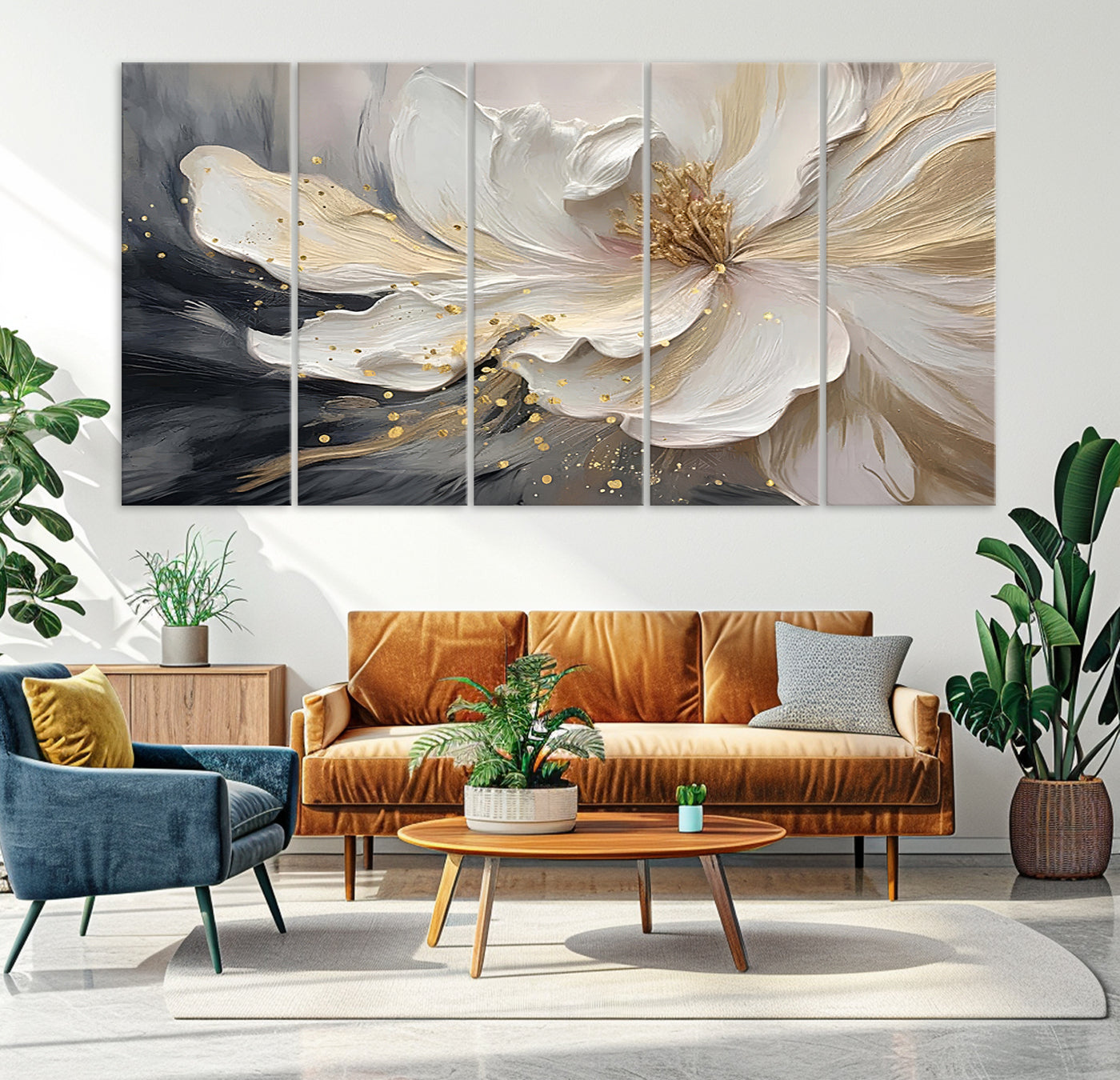 Abstract Floral Wall Art Canvas Print