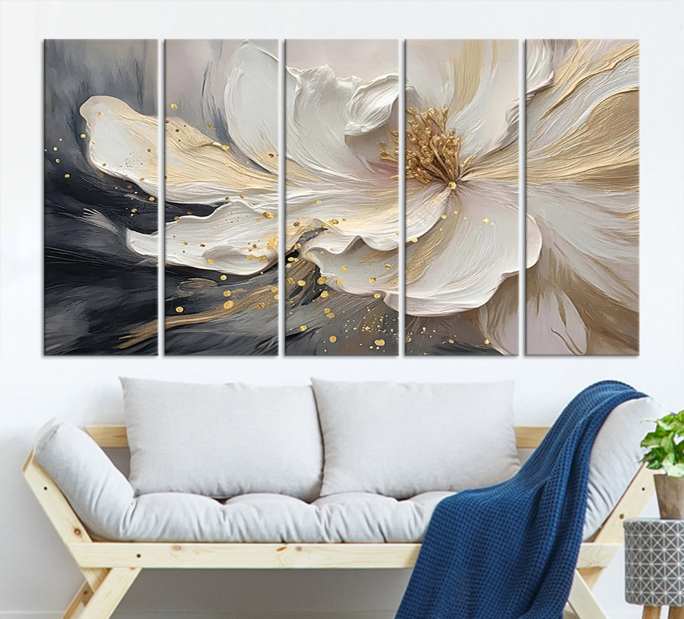 Abstract Floral Wall Art Canvas Print