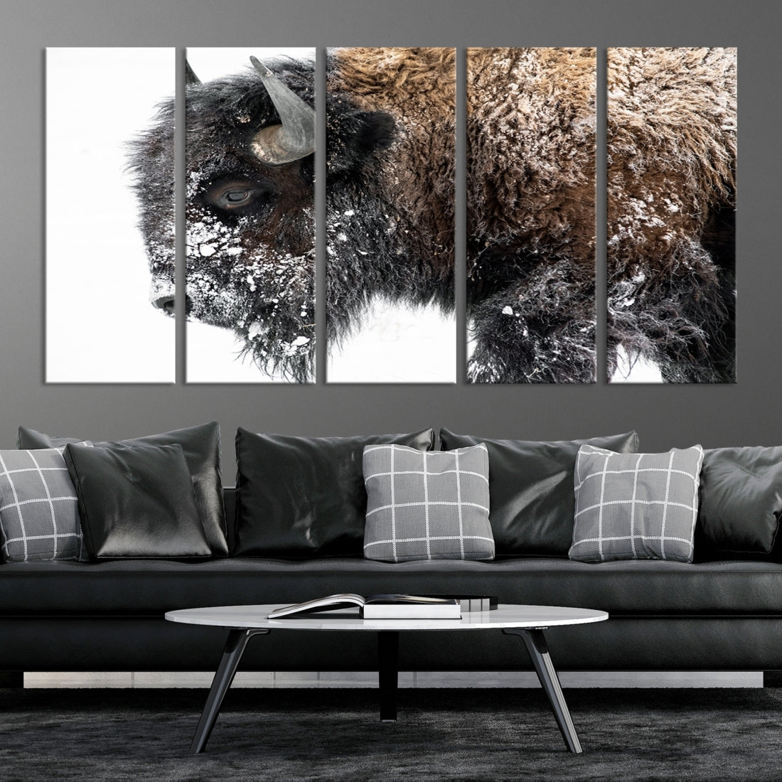 Bison Wall Art Canvas