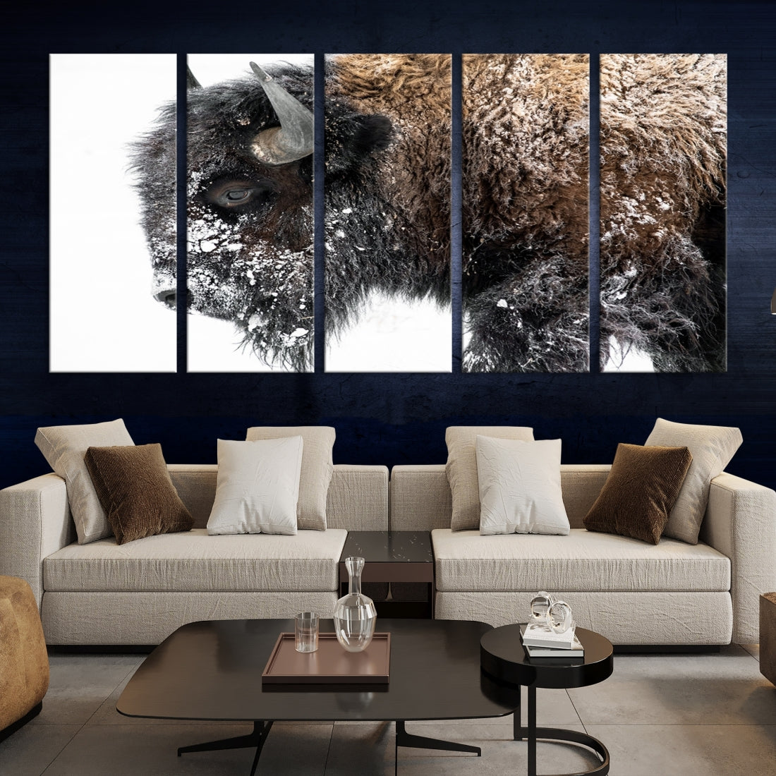 Bison Wall Art Canvas