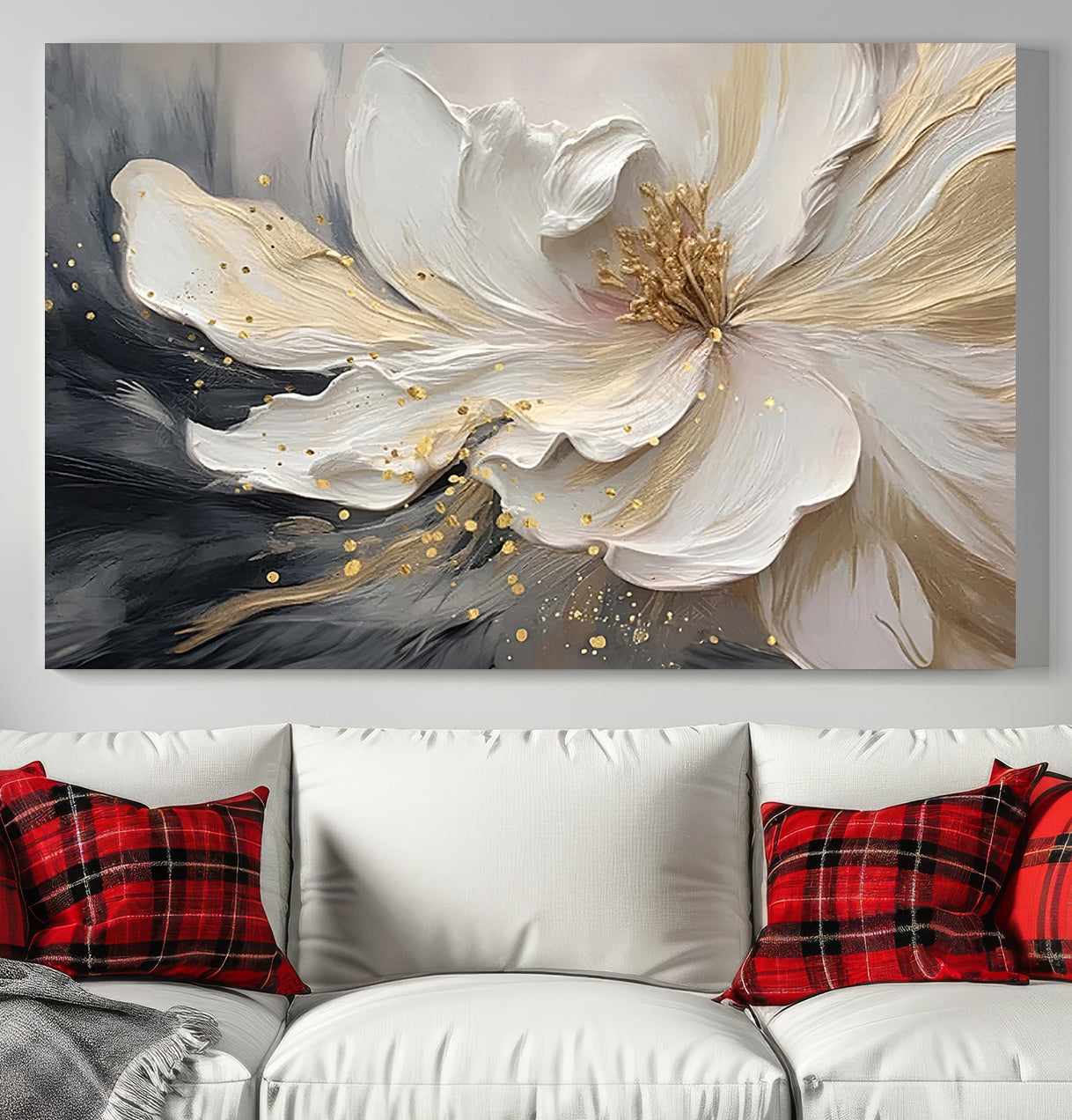 Abstract Floral Wall Art Canvas Print
