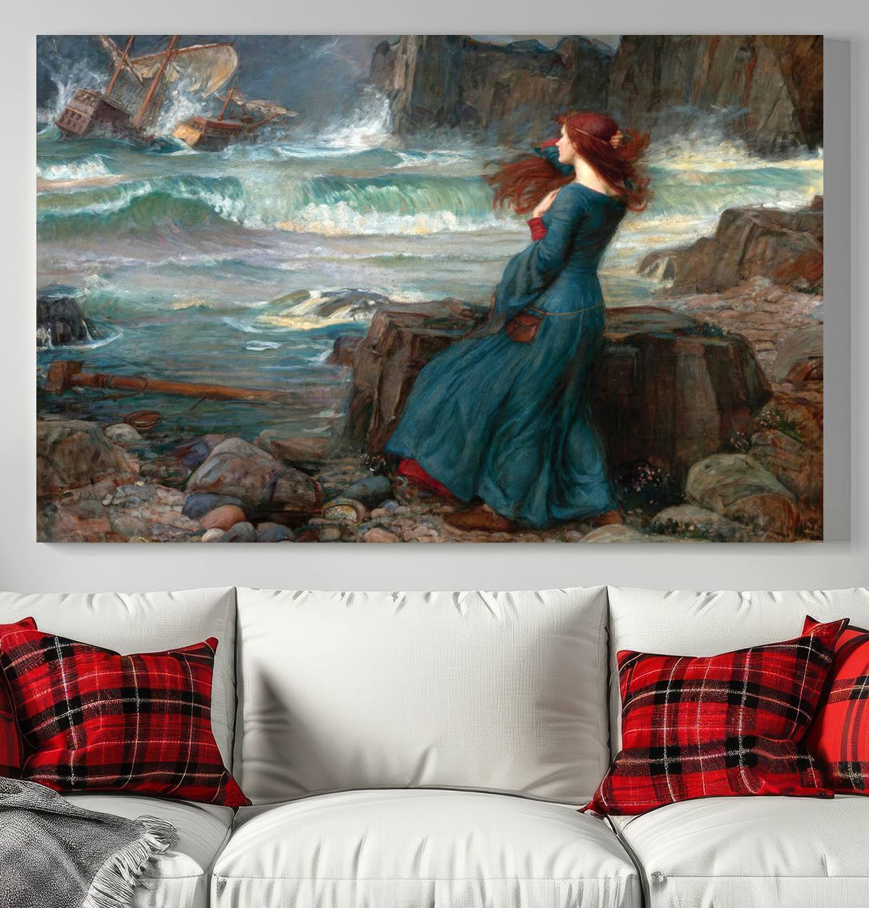 Miranda (The Tempest) By John William Waterhouse Wall Art Canvas Print