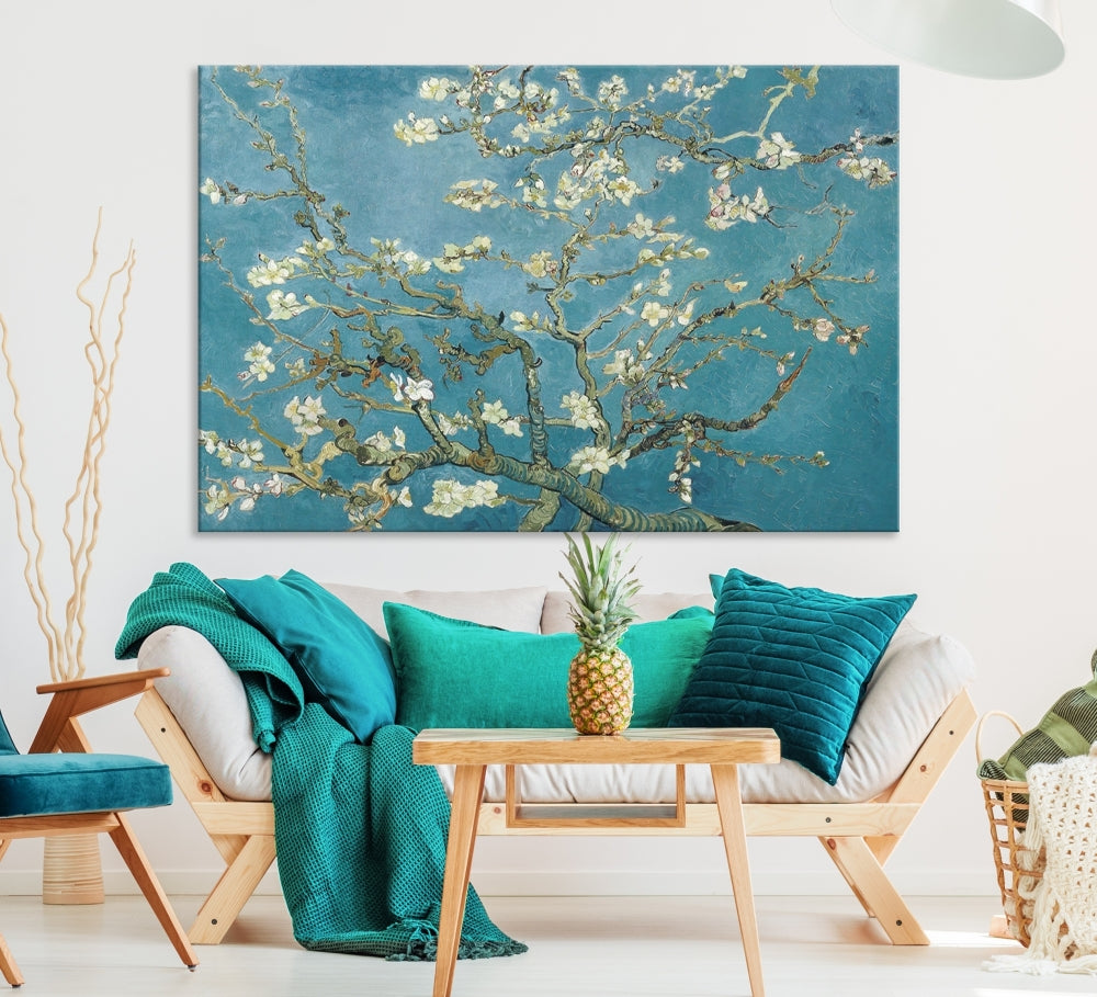 Almond Blossoms by Vincent van Gogh Canvas Print Modern Famous Living Room Guest Room Wall Art