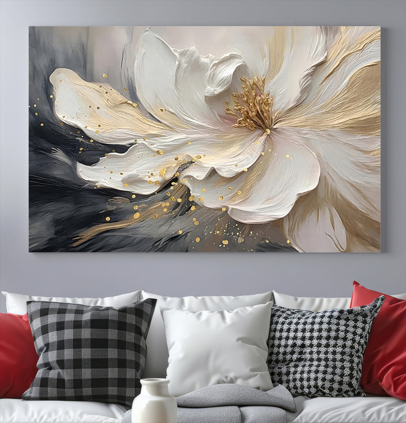 Abstract Floral Wall Art Canvas Print