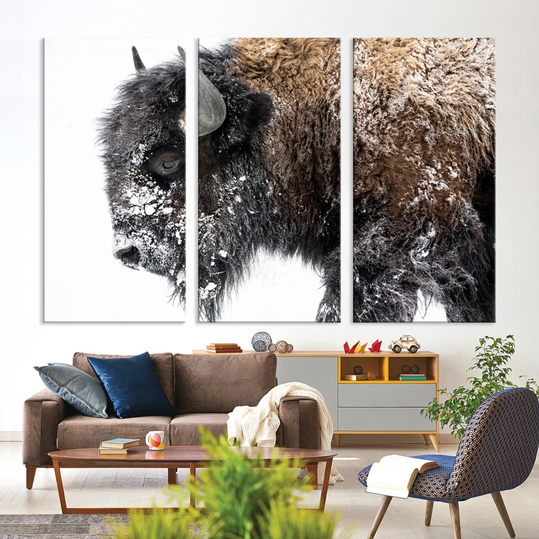 Bison Wall Art Canvas