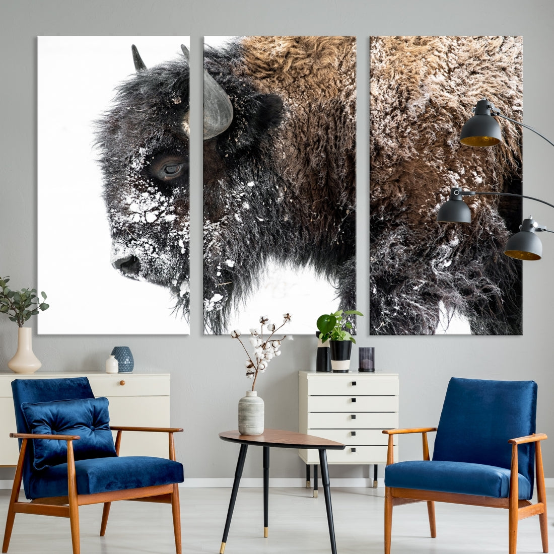 Bison Wall Art Canvas