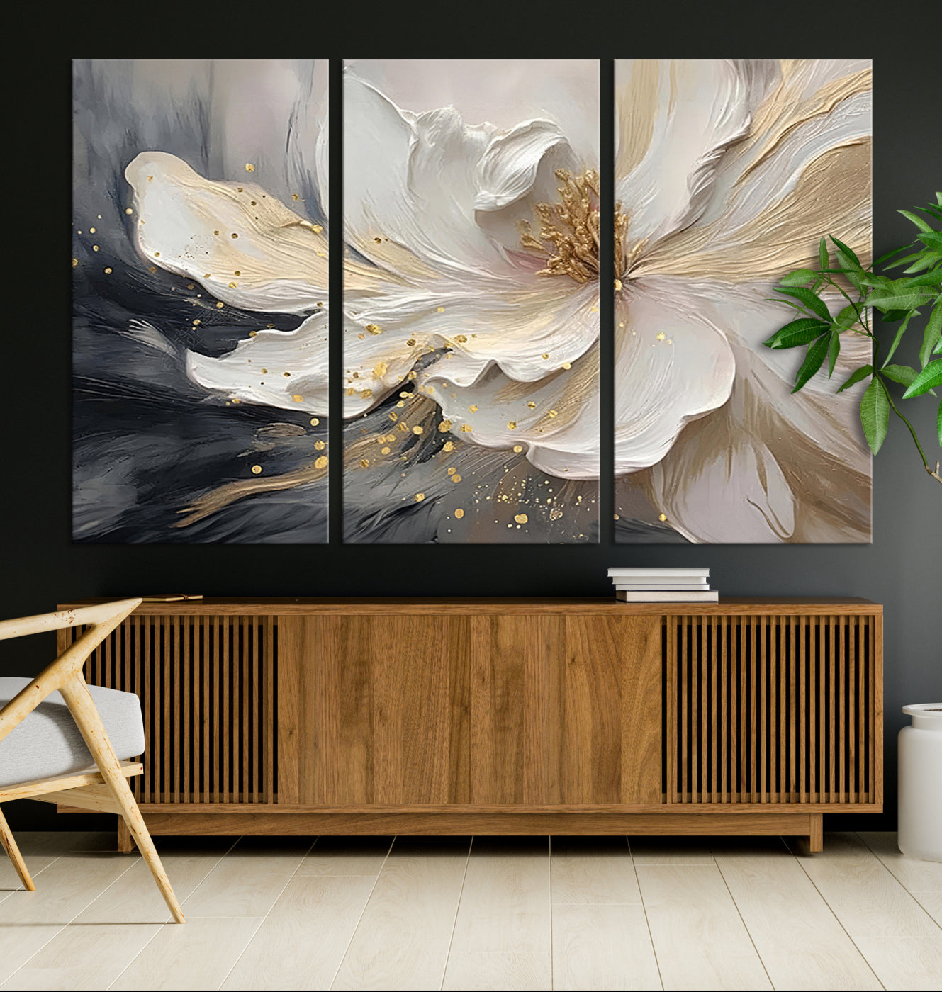 Abstract Floral Wall Art Canvas Print