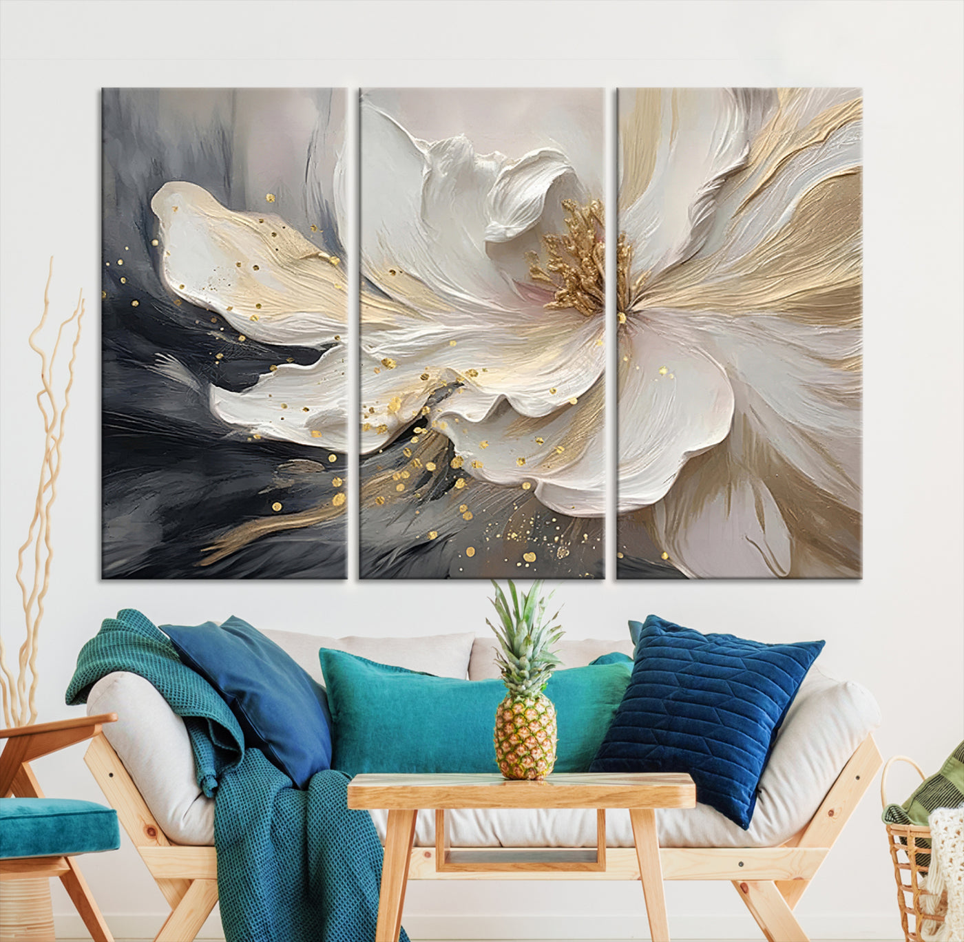 Abstract Floral Wall Art Canvas Print