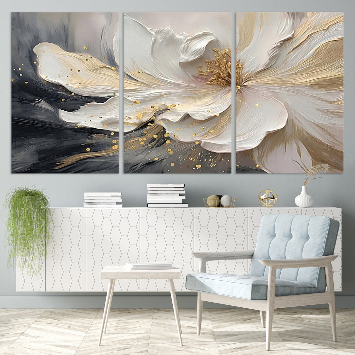 Abstract Floral Wall Art Canvas Print