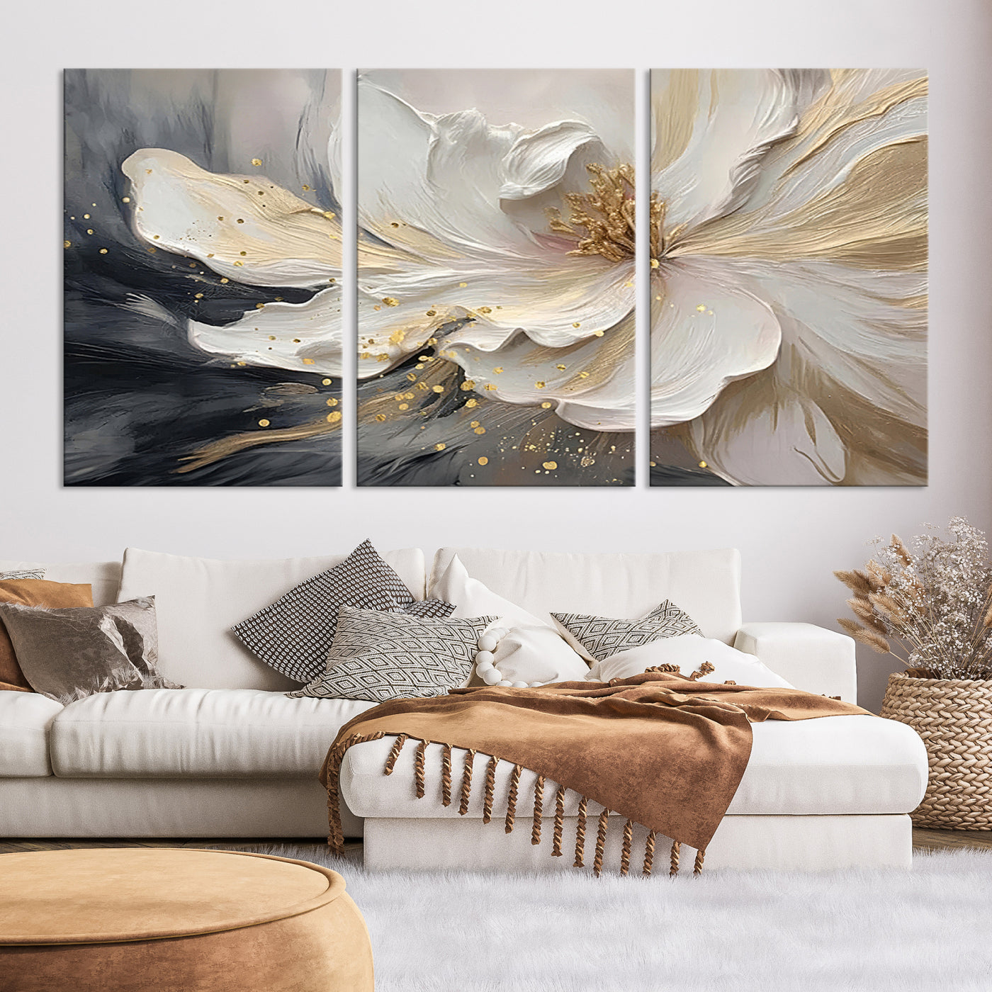 Abstract Floral Wall Art Canvas Print