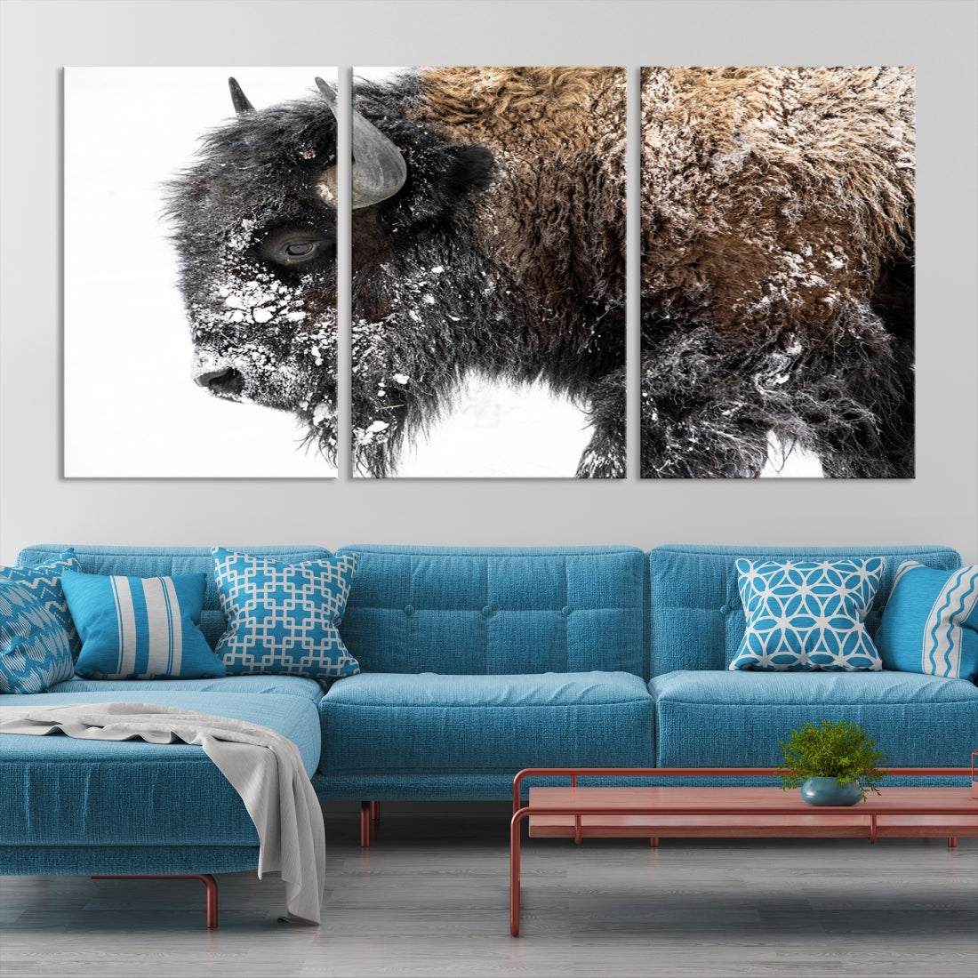 Bison Wall Art Canvas