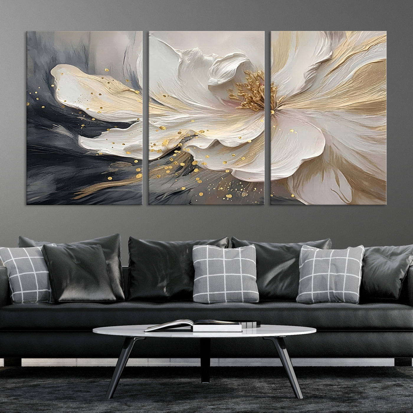 Abstract Floral Wall Art Canvas Print