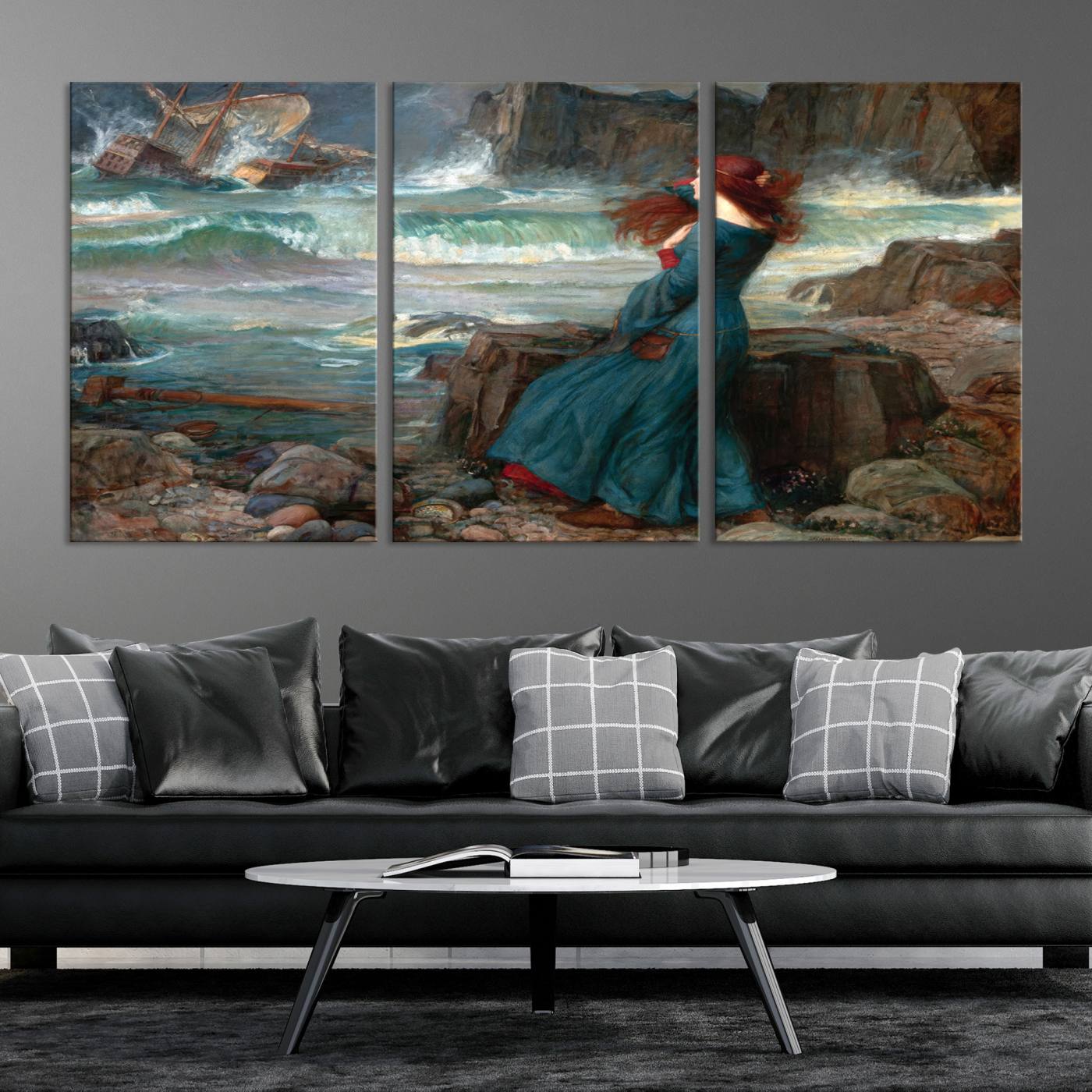 Miranda (The Tempest) By John William Waterhouse Wall Art Canvas Print