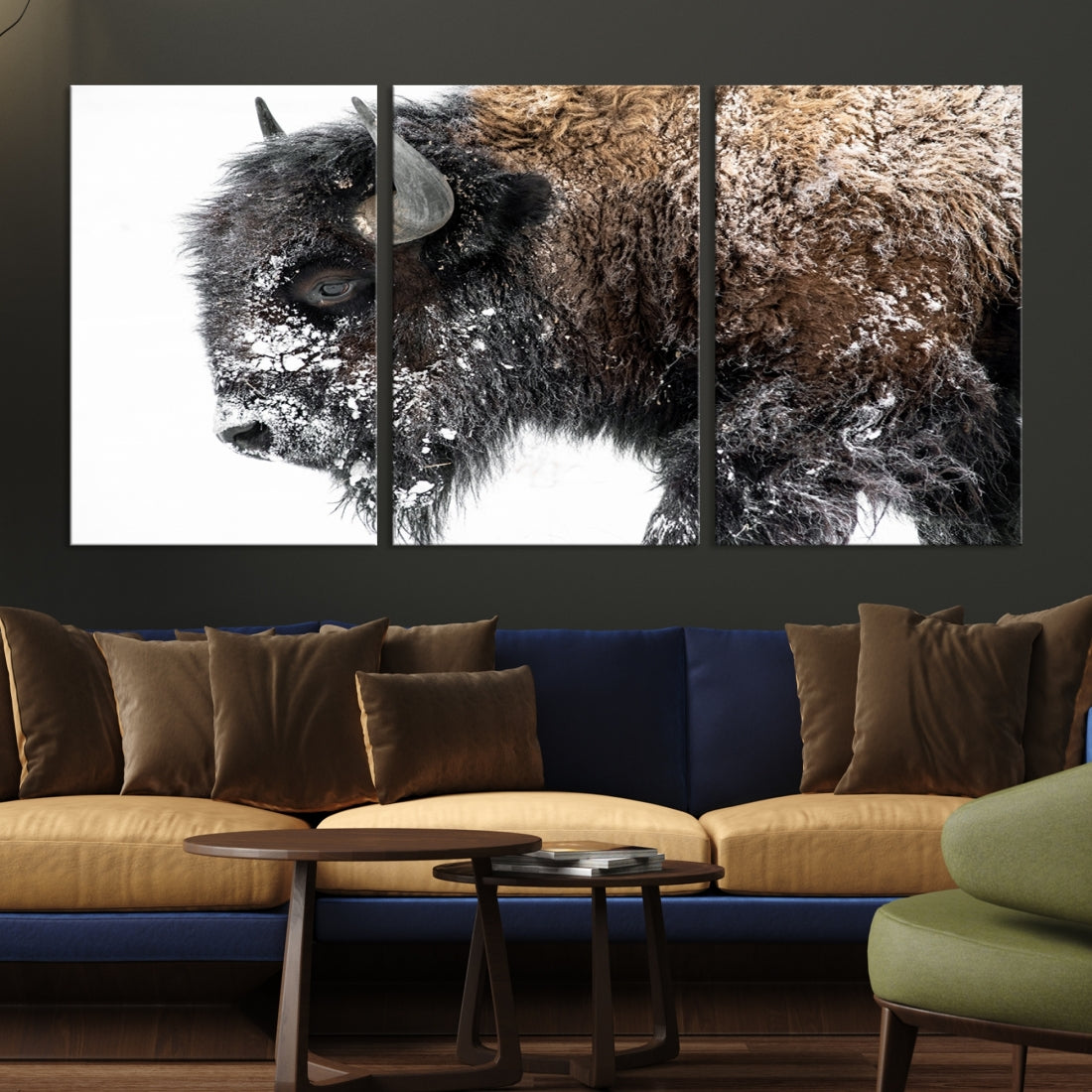 Bison Wall Art Canvas