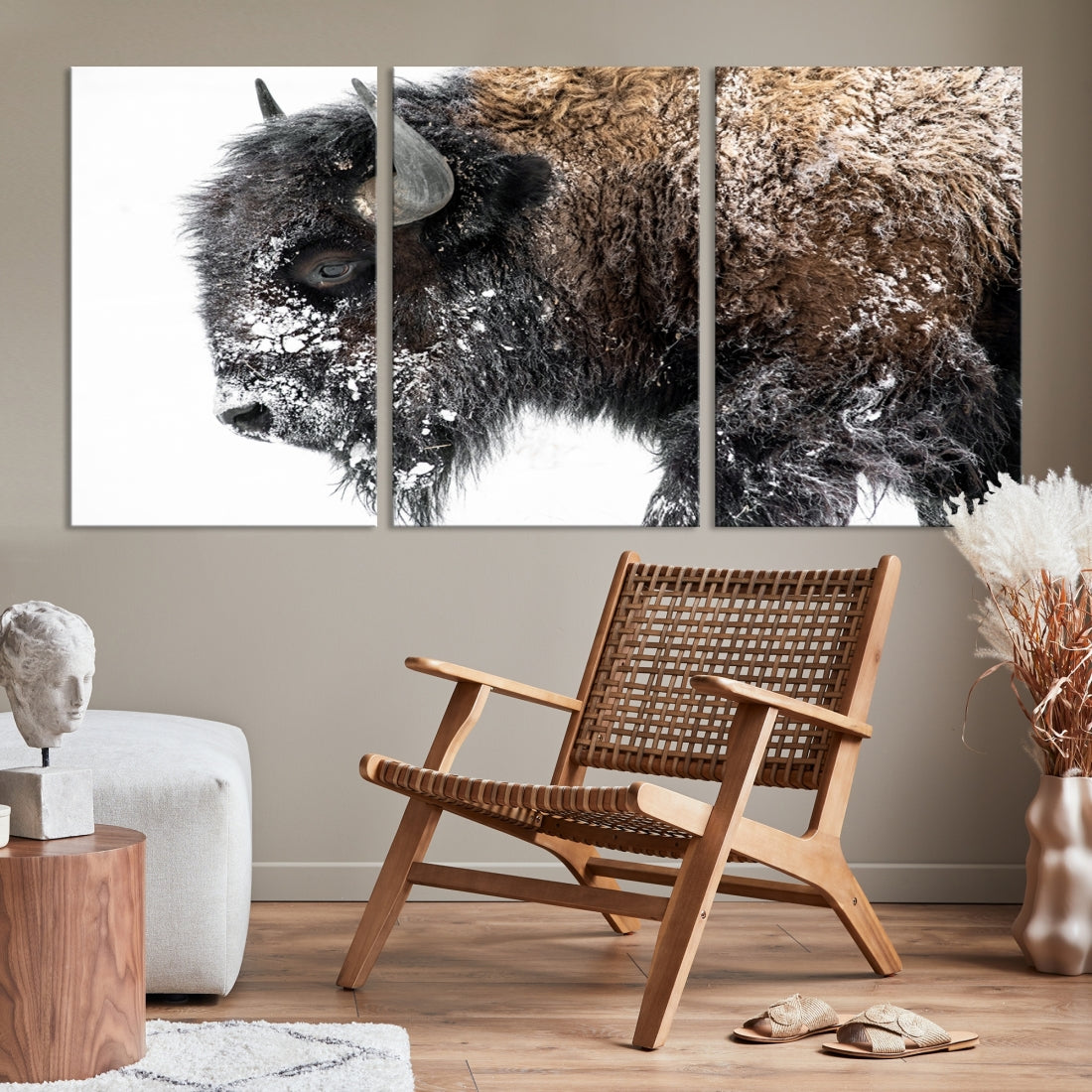 Bison Wall Art Canvas