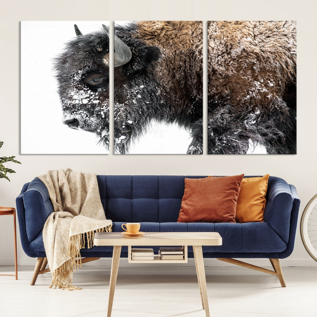 Bison Wall Art Canvas