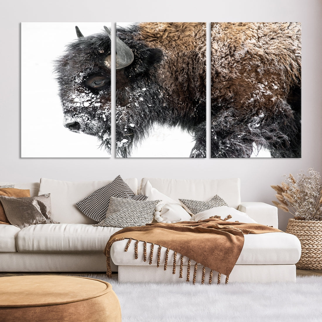 Bison Wall Art Canvas