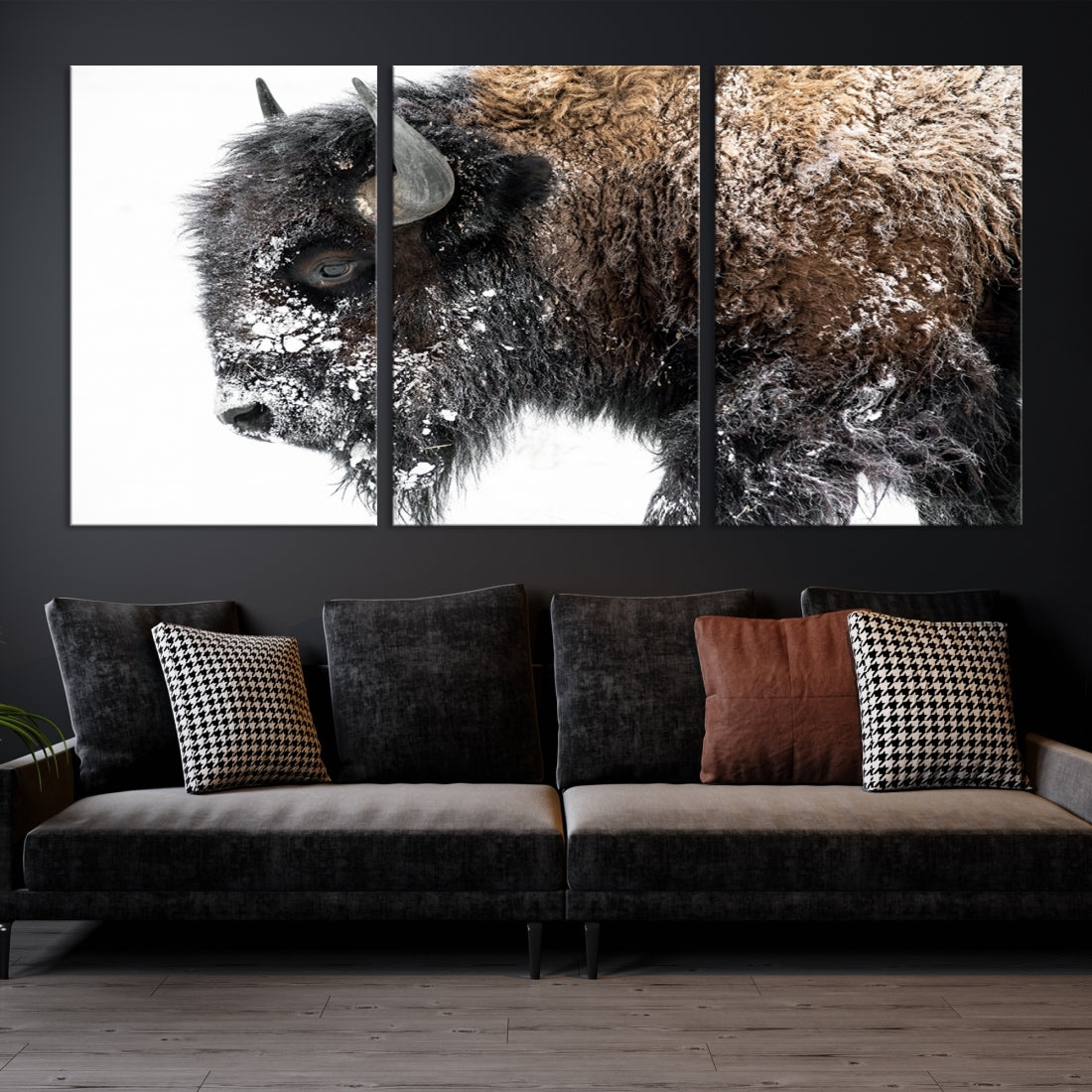 Bison Wall Art Canvas