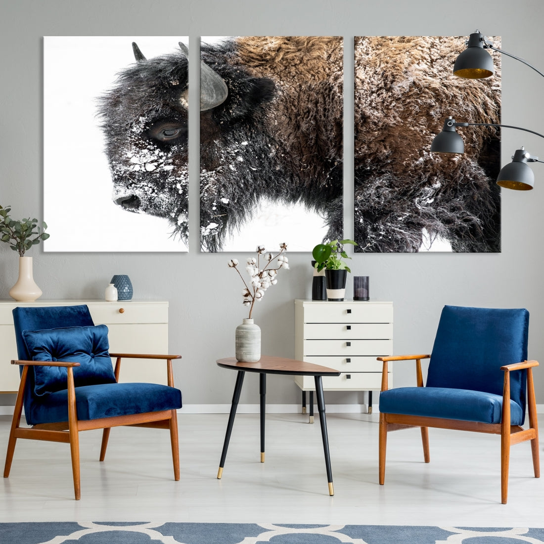 Bison Wall Art Canvas