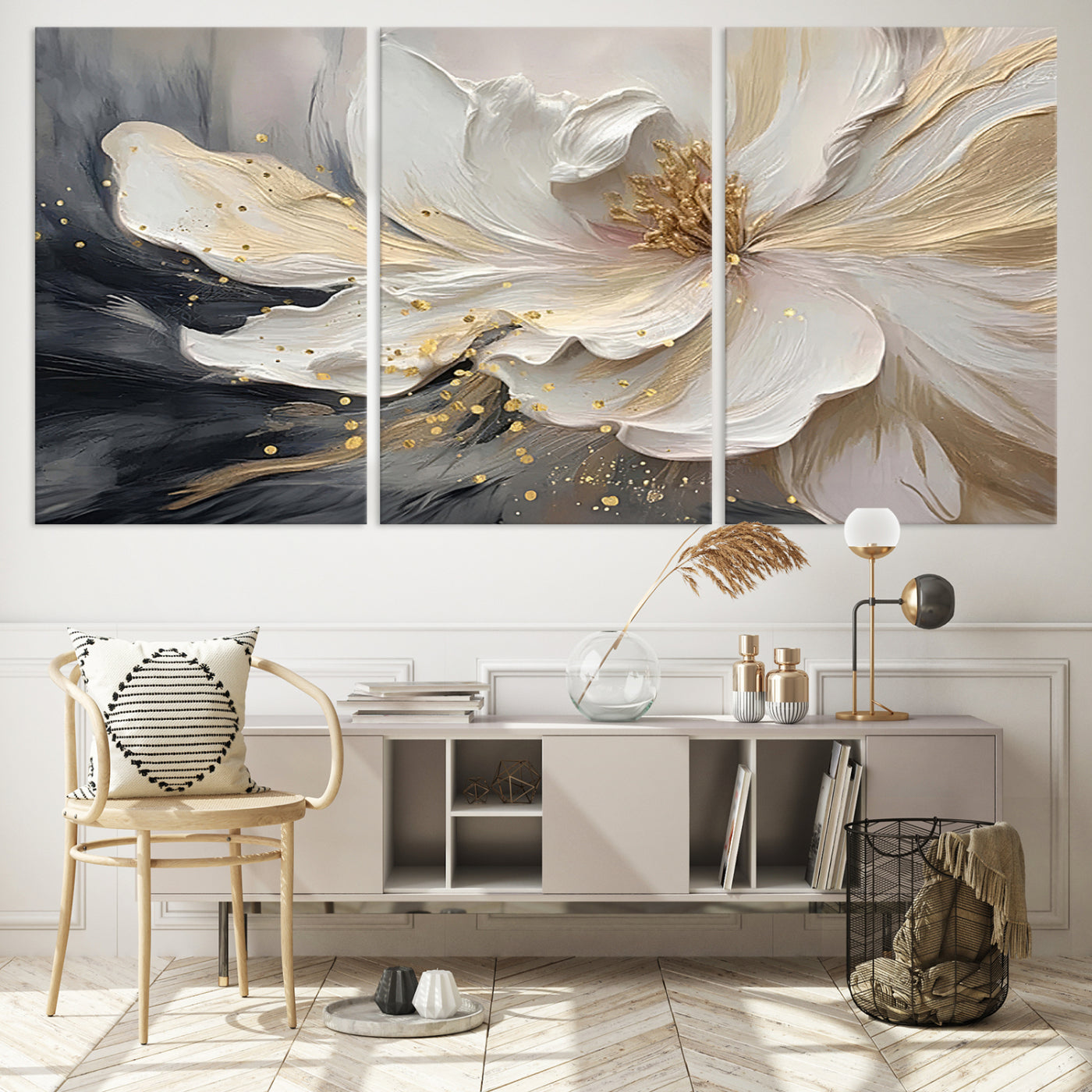 Abstract Floral Wall Art Canvas Print