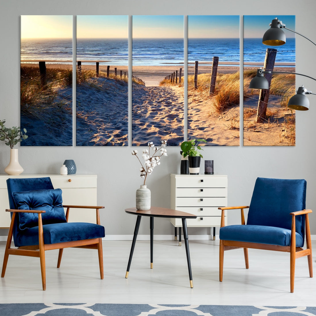Ocean Beach Sea Canvas Wall Art Print