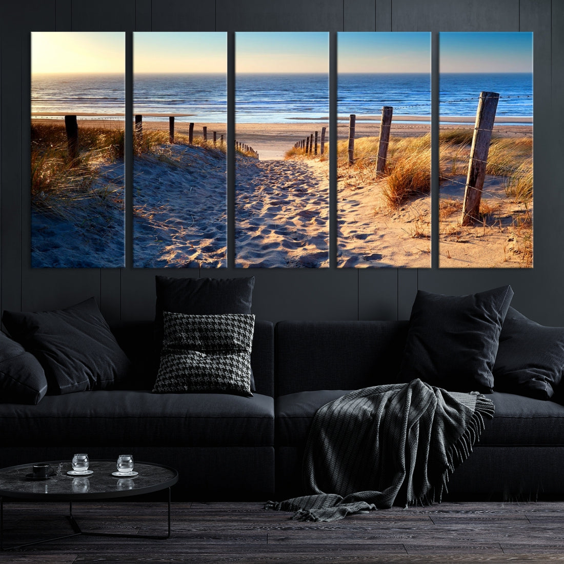 Ocean Beach Sea Canvas Wall Art Print