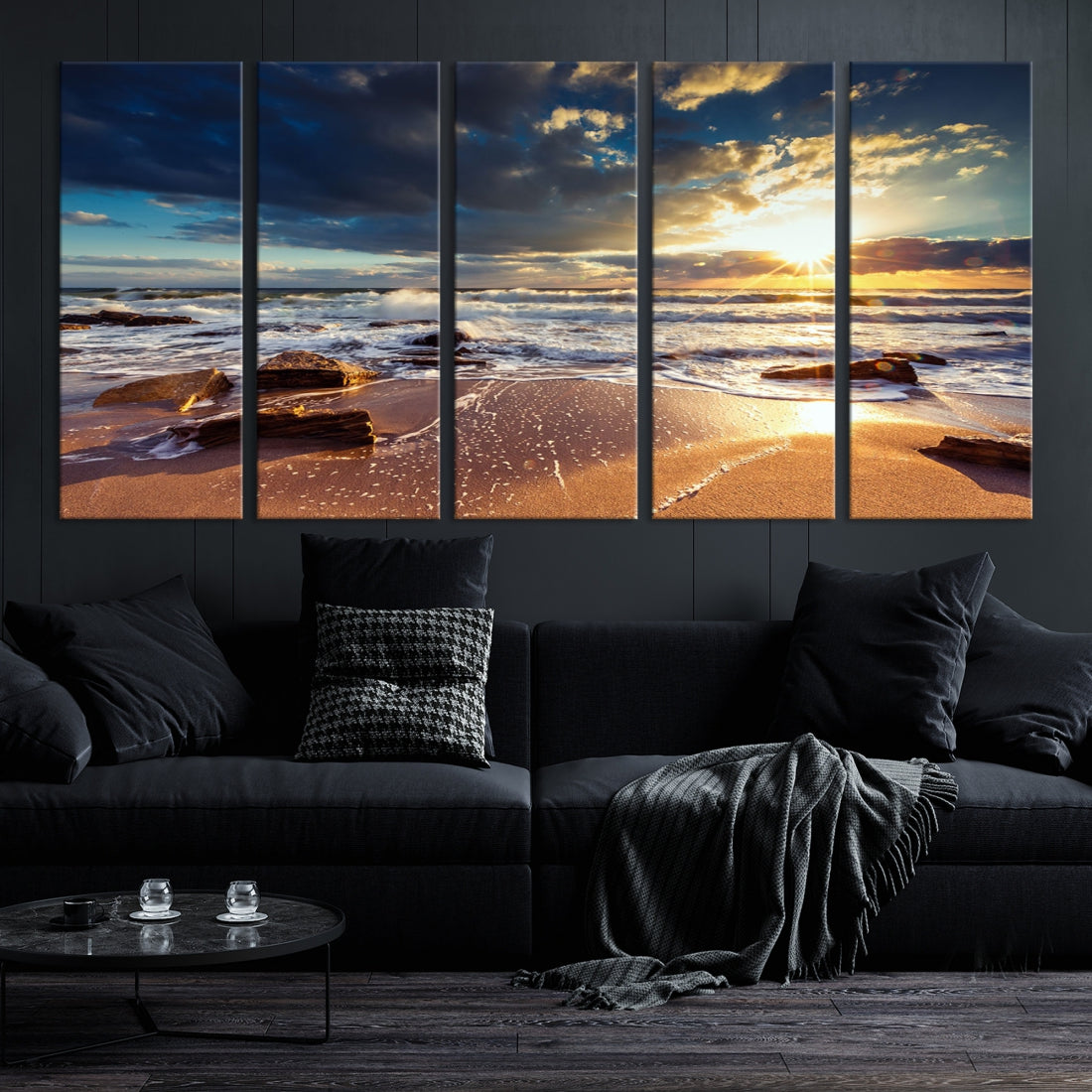 Seascape Sunset to Your Home with Our Beach Wall Art Canvas Print