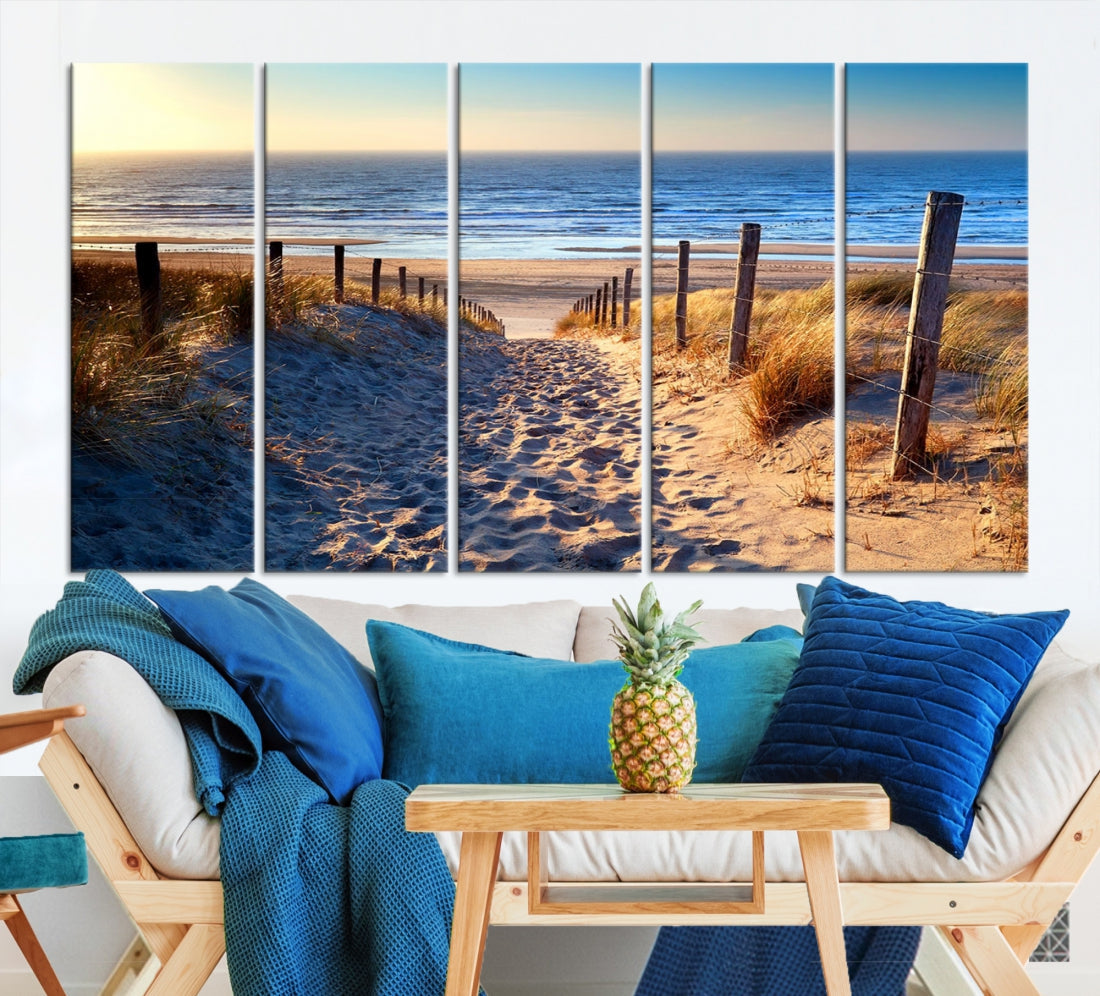 Ocean Beach Sea Canvas Wall Art Print