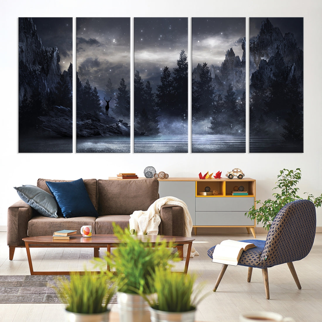 Thrilling Dark Forest Wall Art Canvas Print