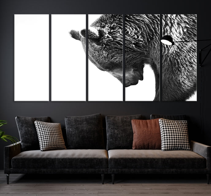 Large Wall Art Wild Bears Canvas PrintFramedReady to Hang