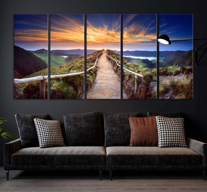 Bring the Beauty of a Mountain Landscape with Sunshine to Your Home with Our Nature Wall Art Canvas Print