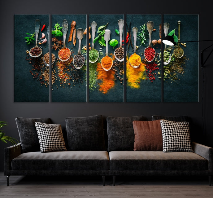 Add a Touch of Flavor to Your Kitchen with Our Large Spice Wall Art Canvas PrintA Decorative & Inspiring Decor Piece