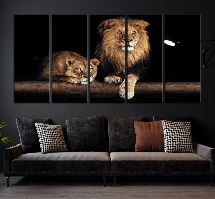 Extra Large Lion Photography Wall Art Animal Print Canvas Wall Decor