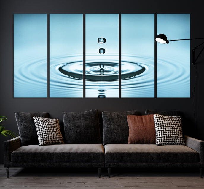 Large Water Droplet Wall Art Canvas Print