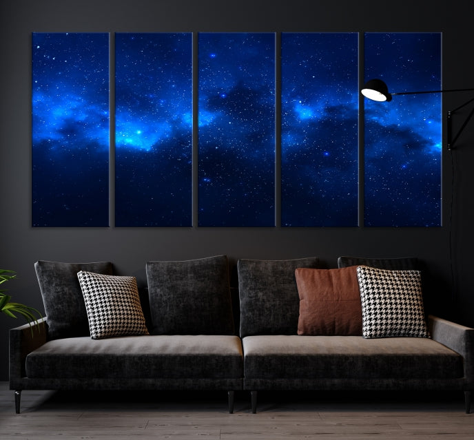 Nebula Clouds Night Sky Large Canvas Print Space Stars Wall Art Print