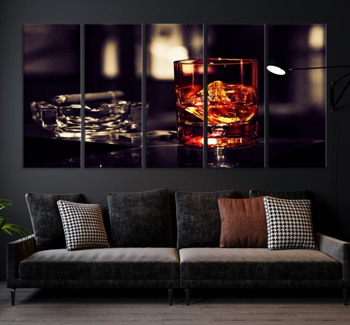 Upgrade Your Kitchen with a Touch of Whiskey & Modern StyleOur Wall Art Canvas Print Decor Piece