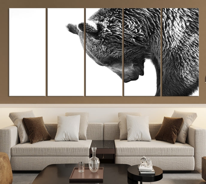 Large Wall Art Wild Bears Canvas PrintFramedReady to Hang