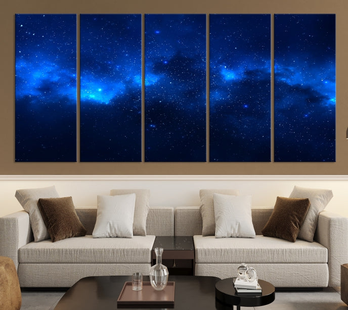 Nebula Clouds Night Sky Large Canvas Print Space Stars Wall Art Print