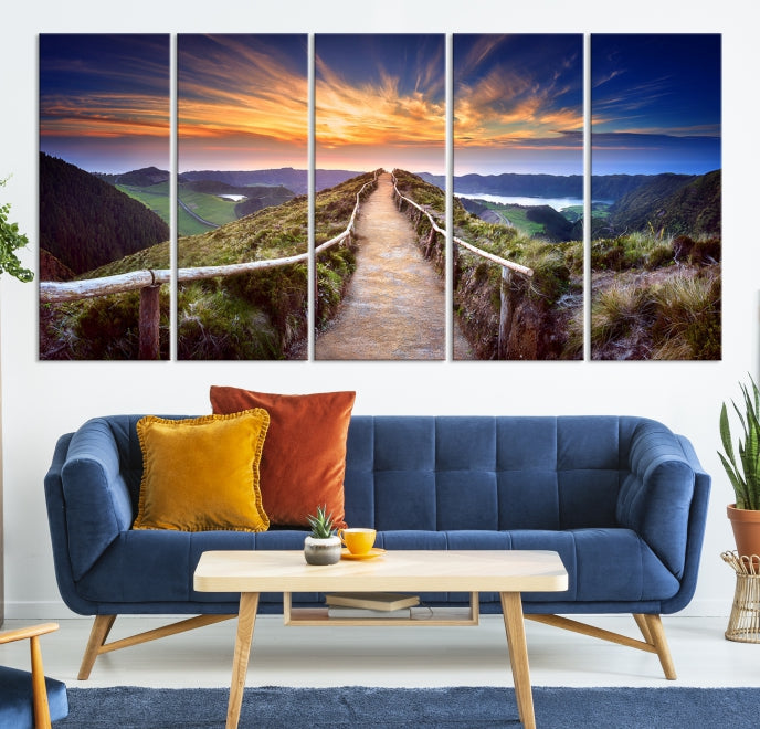 Bring the Beauty of a Mountain Landscape with Sunshine to Your Home with Our Nature Wall Art Canvas Print