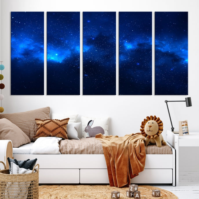 Nebula Clouds Night Sky Large Canvas Print Space Stars Wall Art Print