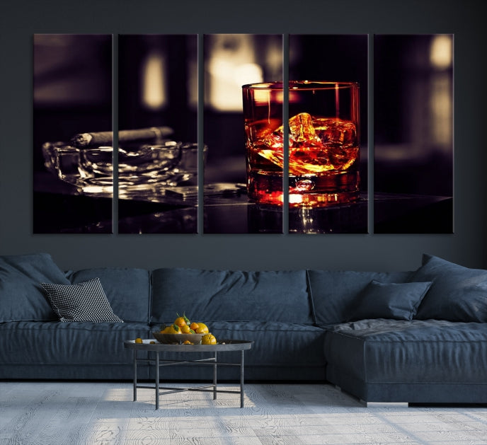 Upgrade Your Kitchen with a Touch of Whiskey & Modern StyleOur Wall Art Canvas Print Decor Piece