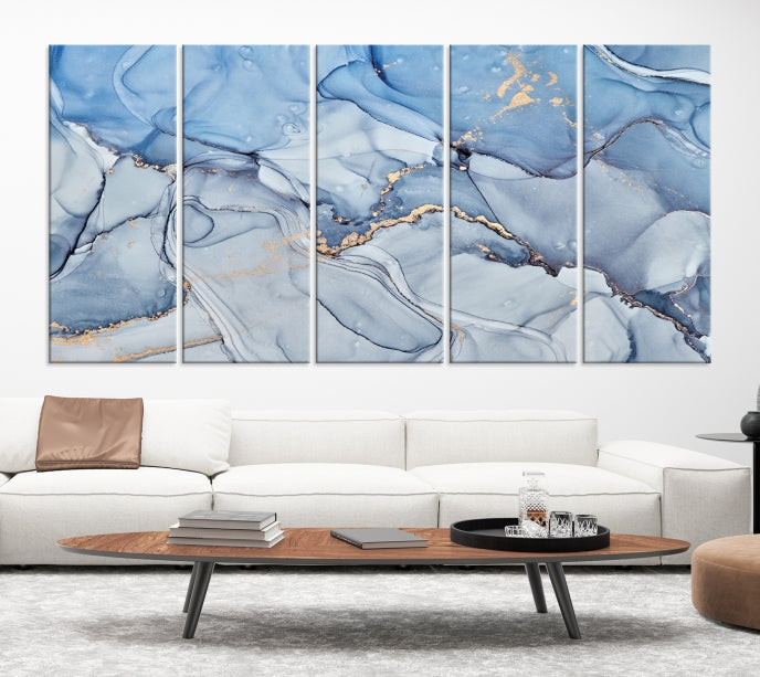 Contemporary Abstract Painting on Giclee Canvas Framed Wall Art Print