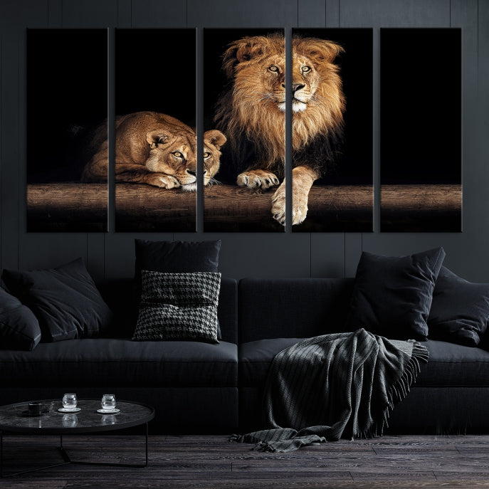 Extra Large Lion Photography Wall Art Animal Print Canvas Wall Decor